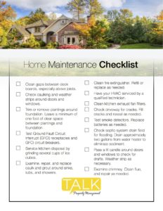 2018 Fall Home Maintenance Checklist - Dona Brown